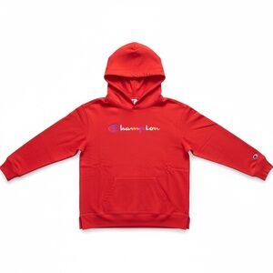 Champion Women's Red Cotton Long Sleeve Pullover Hoodie sz S NWT